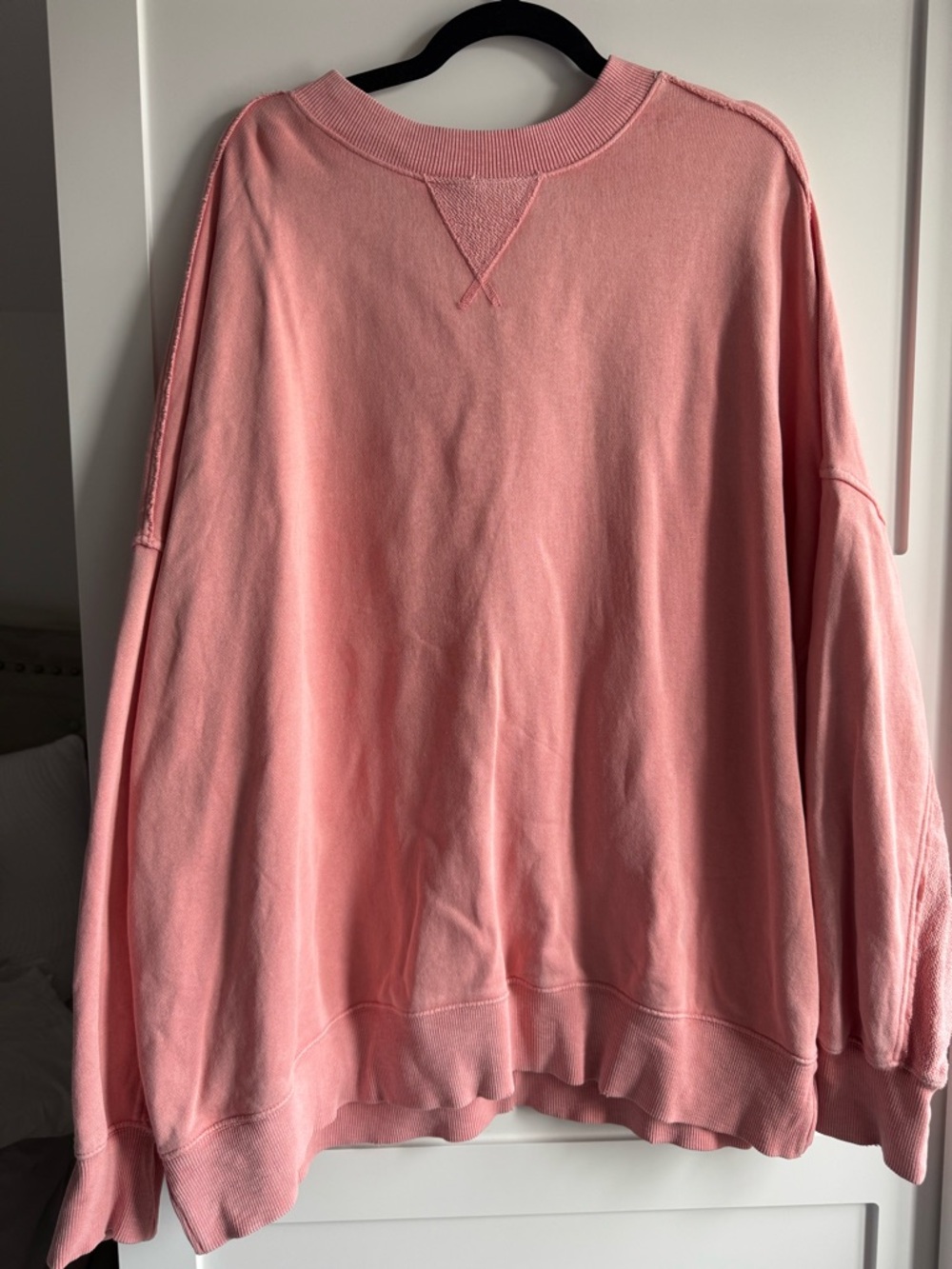 aerie Big Chill Crewneck Light Pink Oversized Crewneck Sweatshirt